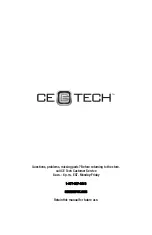 Preview for 9 page of CEO Tech 302-080 Use And Care Manual