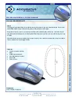 Preview for 1 page of Ceratech Mini Silver Optical Mouse Specification Sheet