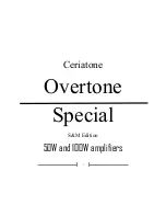 Предварительный просмотр 1 страницы Ceriatone 100W Overtone Special User Manual