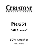 Предварительный просмотр 1 страницы Ceriatone Plexi 51 All Access User Manual