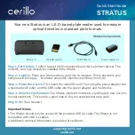 Cerillo stratus Quick Start Manual preview