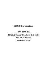 Cerio ant-25an-d2 Installation Manual предпросмотр