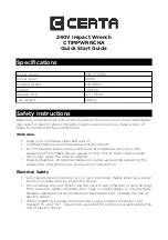 Certa CTIMPWRNCHA Quick Start Manual preview