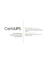 CertaUPS C200 Series User Manual preview