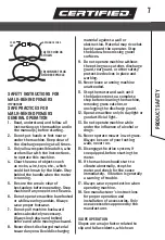 Preview for 7 page of CERTIFIED 060-0739-0 Safety And Operating Manual