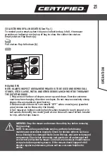 Preview for 21 page of CERTIFIED 060-0739-0 Safety And Operating Manual