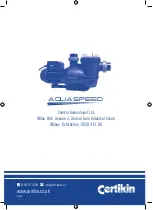 Предварительный просмотр 12 страницы Certikin Aquaspeed 0.5hp Manual