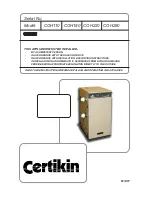 Предварительный просмотр 1 страницы Certikin COH110 Operating, Installation And Servicing Instruction