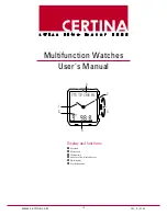 Certina Multifunction Watches User Manual preview