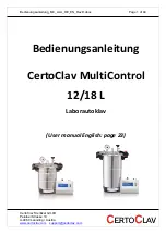 CertoClav MultiControl User Manual предпросмотр