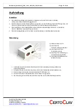 Preview for 10 page of CertoClav MultiControl User Manual