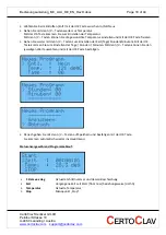 Preview for 18 page of CertoClav MultiControl User Manual