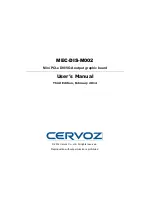 Preview for 1 page of Cervoz MEC-DIS-M002 User Manual