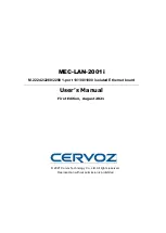 Cervoz MEC-LAN-2001i User Manual preview