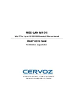 Preview for 1 page of Cervoz MEC-LAN-M101i User Manual