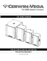 Cerwin-Vega CVE-10 Instruction Manual preview