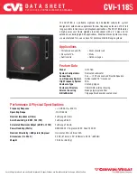 Cerwin-Vega CVi-118S Datasheet предпросмотр