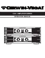 Preview for 1 page of Cerwin-Vega CXA series Operation Manual