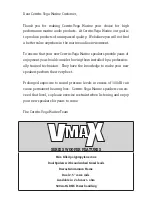 Предварительный просмотр 2 страницы Cerwin-Vega VmaX Owner'S Manual