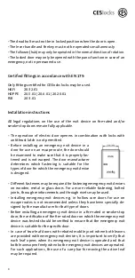 Предварительный просмотр 8 страницы CES 9.000E Installation And Maintenance Instructions Manual