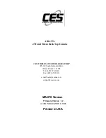 Предварительный просмотр 1 страницы CES ARi-195e Installation And Operation Manual