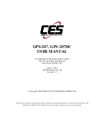 Preview for 1 page of CES GPS-207 User Manual