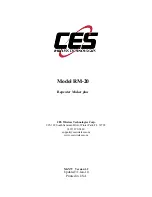 CES M-20 Repeater Maker plus Installation And Operation Manual предпросмотр