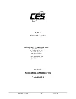 Предварительный просмотр 1 страницы CES VAD-1 Installation Manual