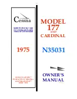 Предварительный просмотр 1 страницы Cessna 177 Cardinal Owner'S Manual