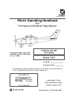 Preview for 1 page of Cessna 182T 2001 Pilot Operating Handbook