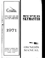 Cessna 1971 Super Skymaster Owner'S Manual preview