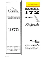 Preview for 1 page of Cessna 1975 172 Skyhawk Owner'S Manual