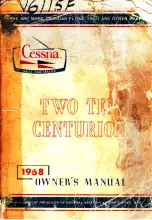 Preview for 1 page of Cessna Two Ten Centurion 1968 Owner'S Manual