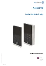 Предварительный просмотр 1 страницы CEStronics AccessOne PHG Voxio Display Assembly And Operating Manual