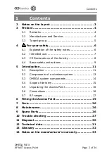 Preview for 2 page of CEStronics Omega Flex RF-NET Fitting And Operating Instructions