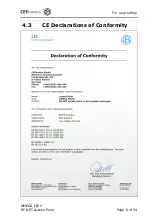 Preview for 8 page of CEStronics Omega Flex RF-NET Fitting And Operating Instructions