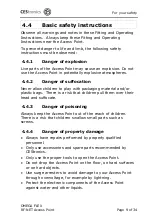 Preview for 9 page of CEStronics Omega Flex RF-NET Fitting And Operating Instructions