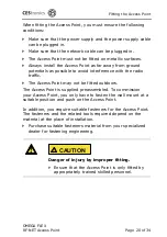 Preview for 20 page of CEStronics Omega Flex RF-NET Fitting And Operating Instructions