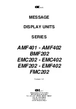 CET Message Dispay AMF401 Manual preview