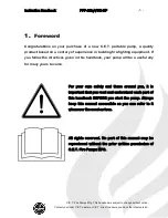 Preview for 3 page of CET PFP-23HPVGD-HP Instruction Handbook Manual