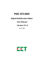 Предварительный просмотр 1 страницы CET PMC-D721MD User Manual