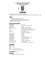 Cetacea Sound FW-PS25W Specifications preview