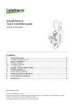 Cetetherm AquaEfficiency Quick Installation Manual preview