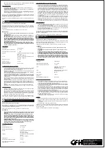 Preview for 2 page of CFH DR 117 Instructions For Use