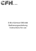 Preview for 1 page of CFH EBG 666 Instructions For Use Manual