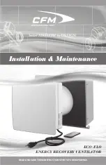 Preview for 1 page of CFM ECO-FLO Installation & Maintenance