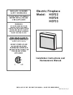 Preview for 1 page of CFM HEF22 Installation Instructions And Homeowner'S Manual