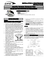 CFM TBF120 Installation & Maintenance Instructions предпросмотр