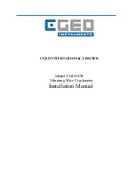 Preview for 1 page of CGEO INTERNATIONAL LIMITED CGEO-CR Installation Manual