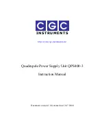 CGS Instruments QPS400-3 Instruction Manual preview